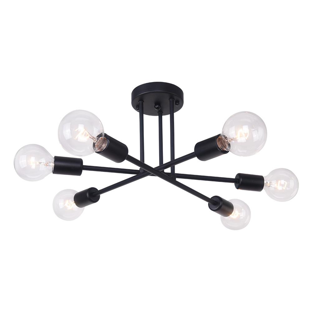 Plafonnier Moderne Six Luminaires Sputnik Sphère Semi-Encastré Luminaire