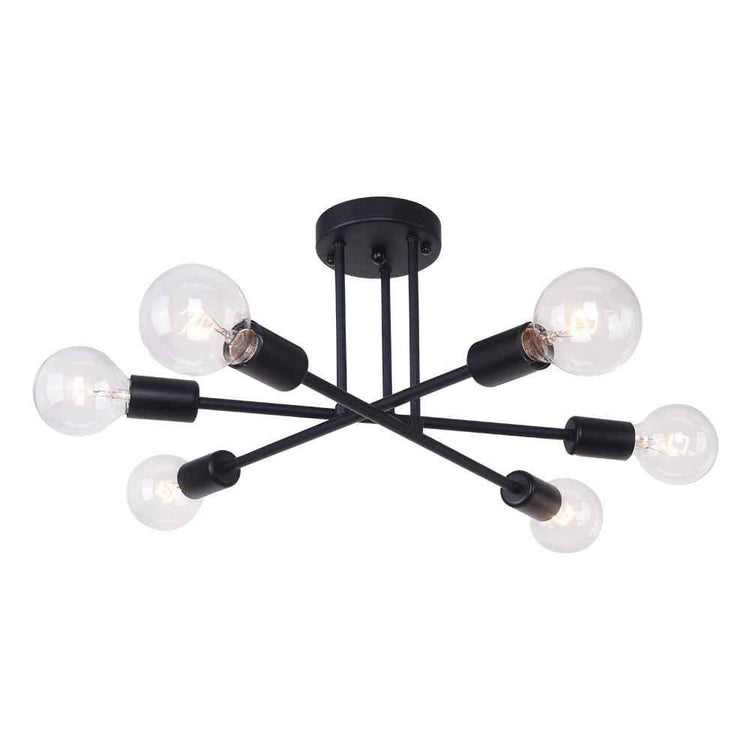 Plafonnier Moderne Six Luminaires Sputnik Sphère Semi-Encastré Luminaire
