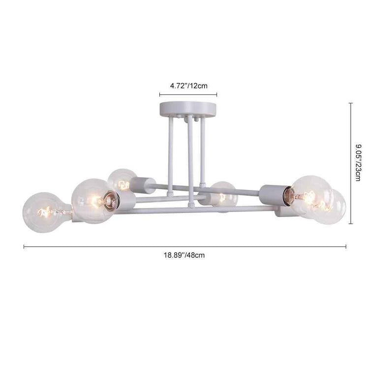 Plafonnier Moderne Six Luminaires Sputnik Sphère Semi-Encastré Luminaire