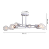 Plafonnier Moderne Six Luminaires Sputnik Sphère Semi-Encastré Luminaire