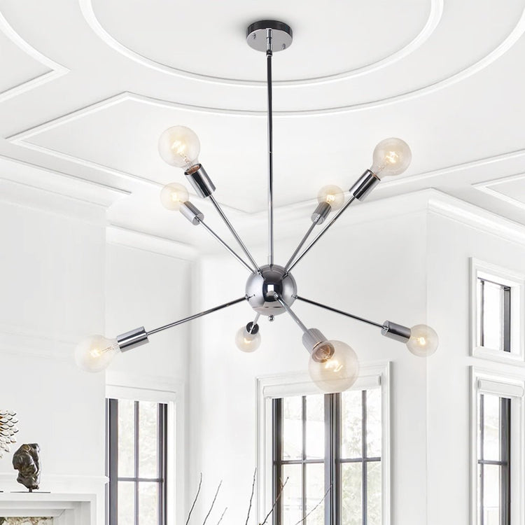 Lustre Salon Spoutnik en Laiton 70 cm