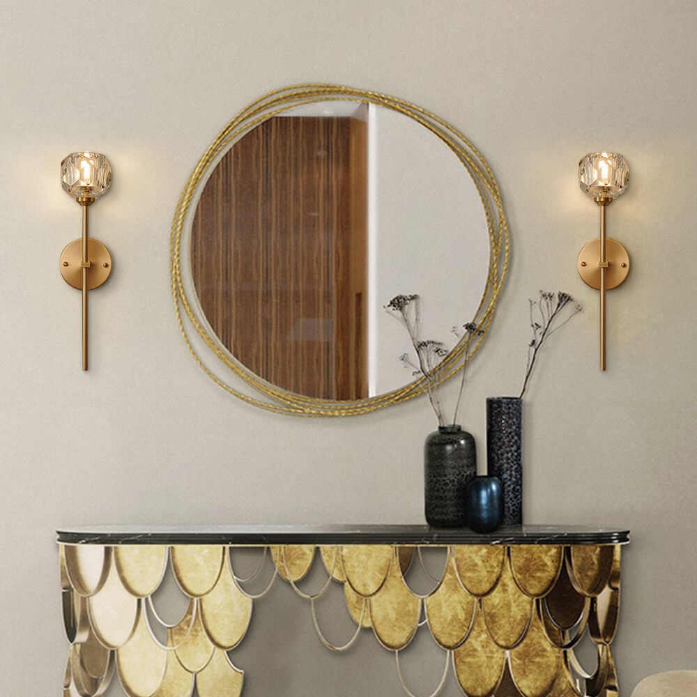 Applique Murale Chambre en Cristal 11 cm