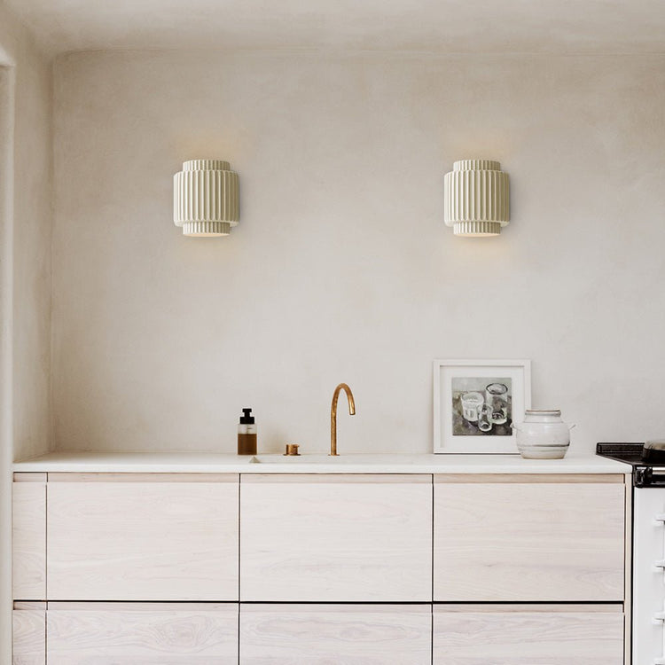 Applique Murale Chambre en Céramique Crème