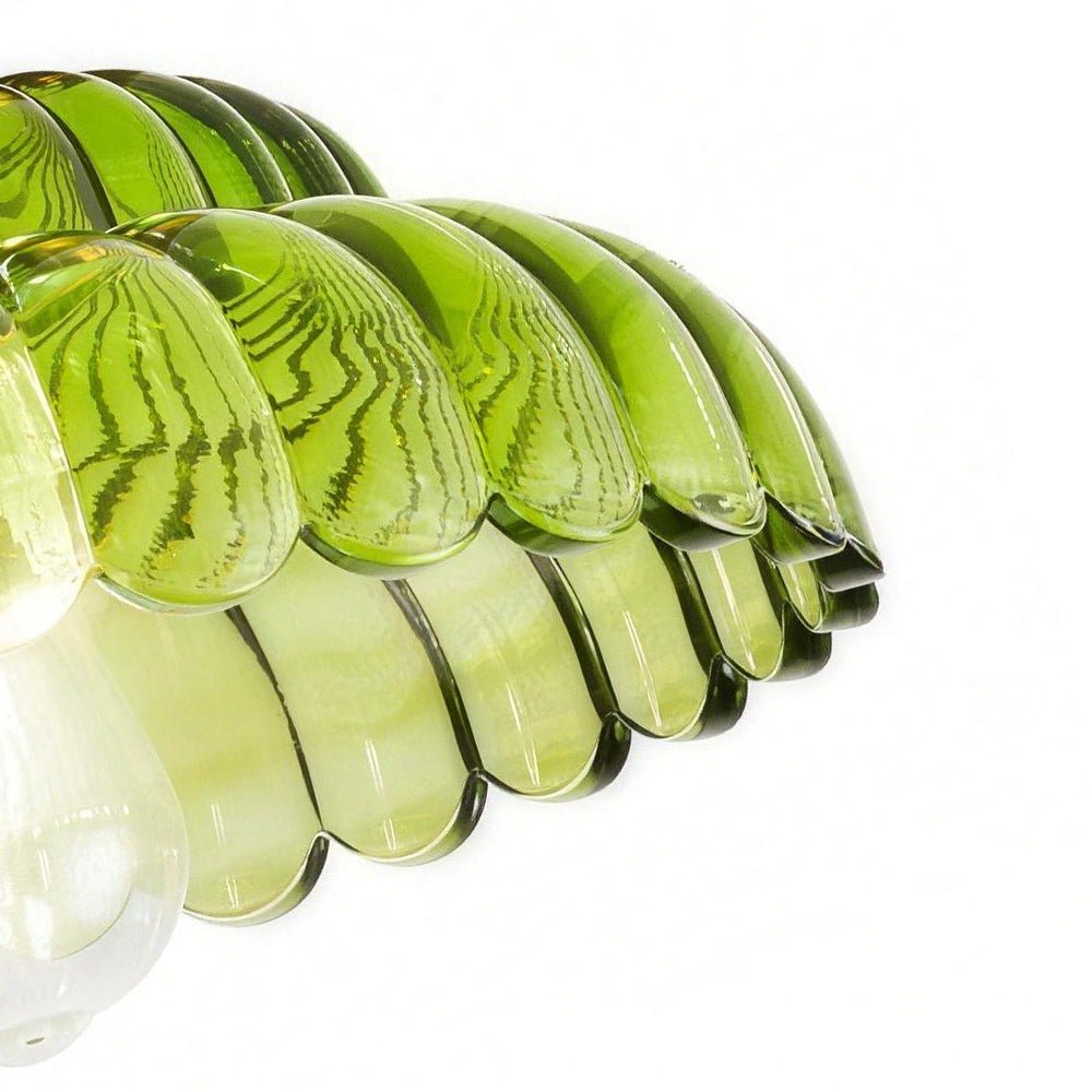 Plafonnier Nordique Verre Lotus Dôme pour Cuisine