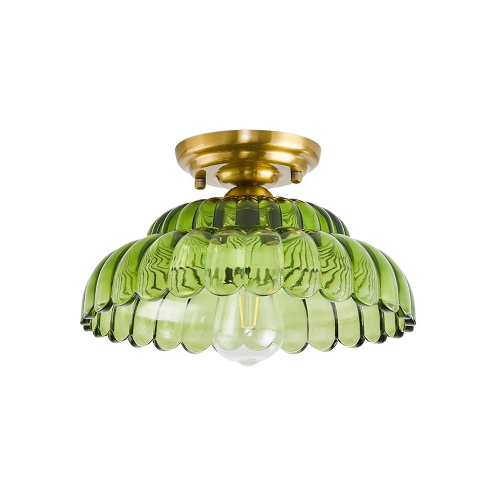 Plafonnier Nordique Verre Lotus Dôme pour Cuisine