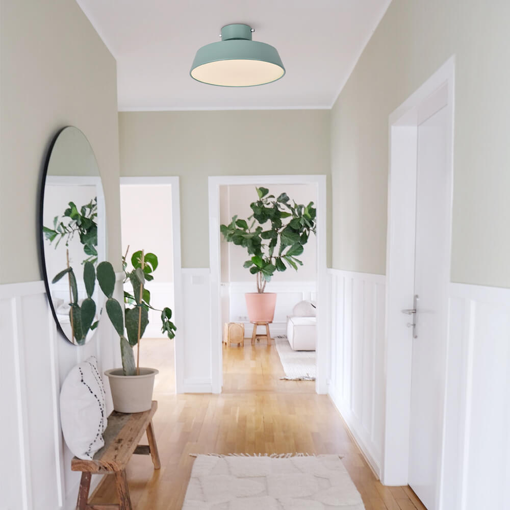 Plafonnier LED Nordique Semi-Encastré Luminaire pour Salle de Bain