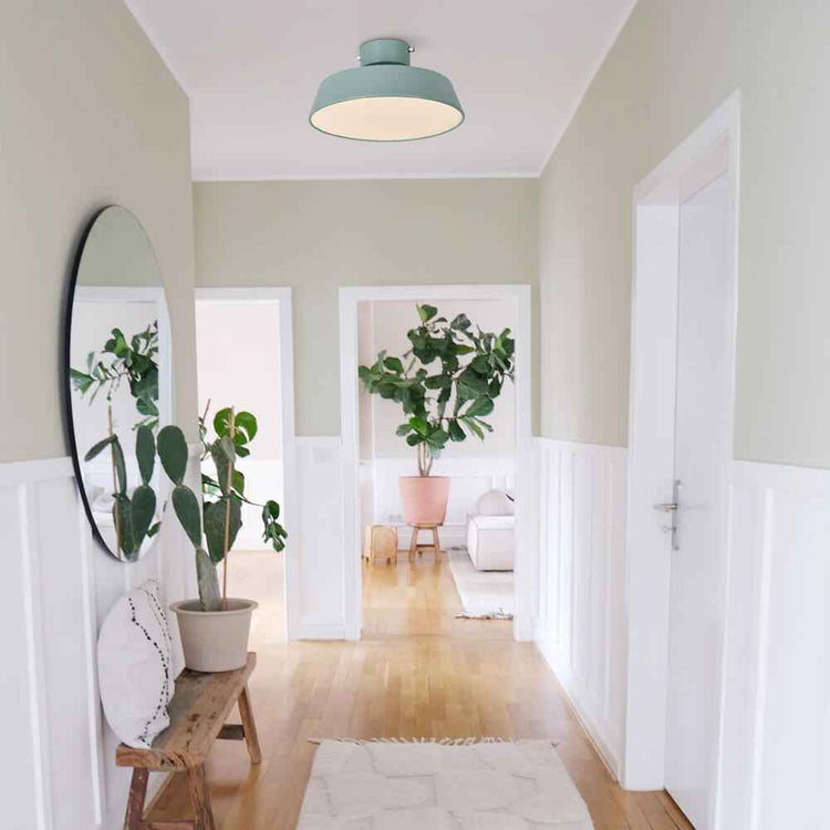 Plafonnier LED Nordique Semi-Encastré Luminaire pour Salle de Bain