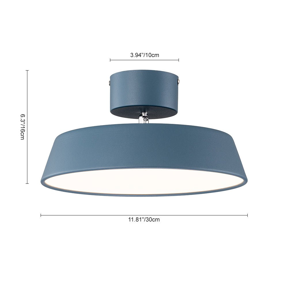 Plafonnier LED Nordique Semi-Encastré Luminaire pour Salle de Bain