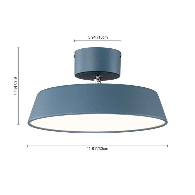 Plafonnier LED Nordique Semi-Encastré Luminaire pour Salle de Bain