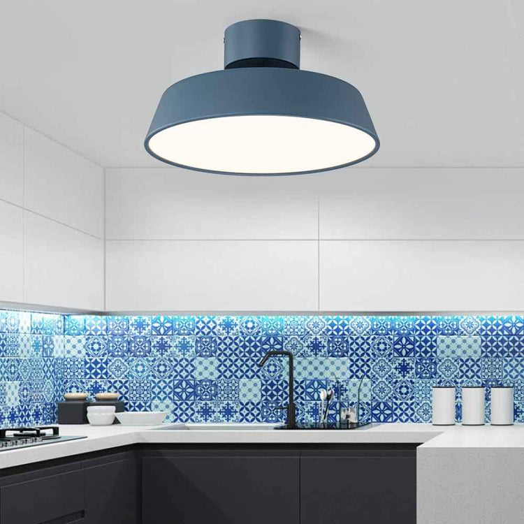 Plafonnier LED Nordique Semi-Encastré Luminaire pour Salle de Bain
