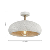 Plafonnier Salon en Pierre 35 cm