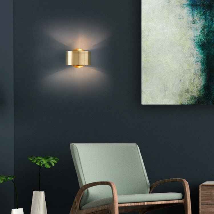 Applique Murale Laiton Mid Century une Luminaire en Brossé Finish pour Chambre