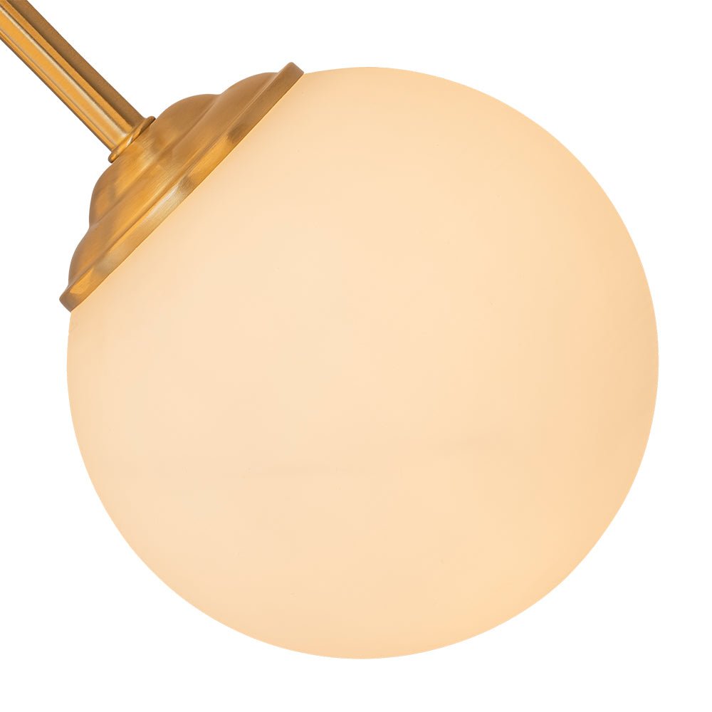 Lustre Boule Verre Opale Sputnik Semi-Encastré pour Salon