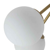 Boule en verre opale pour lustre Sputnik, vue rapprochée