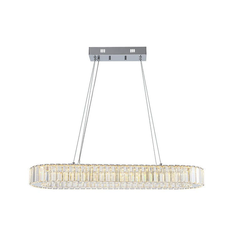 Lustre Salon Ovale en Cristal