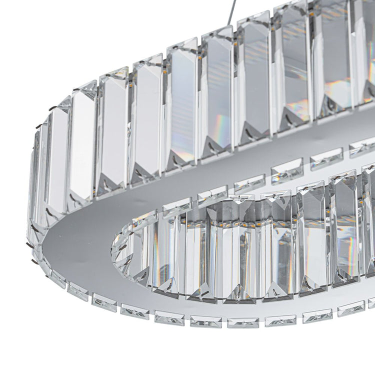 Lustre Salon Ovale en Cristal