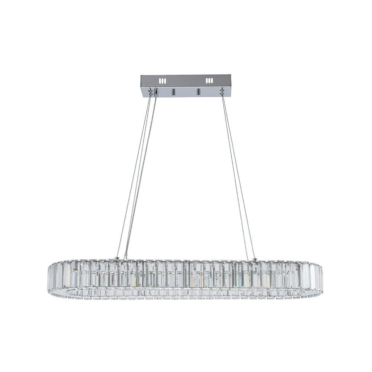 Lustre Salon Ovale en Cristal