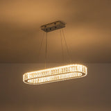 Lustre Salon Ovale en Cristal