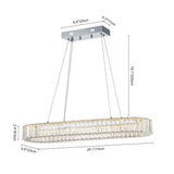 Lustre Salon Ovale en Cristal