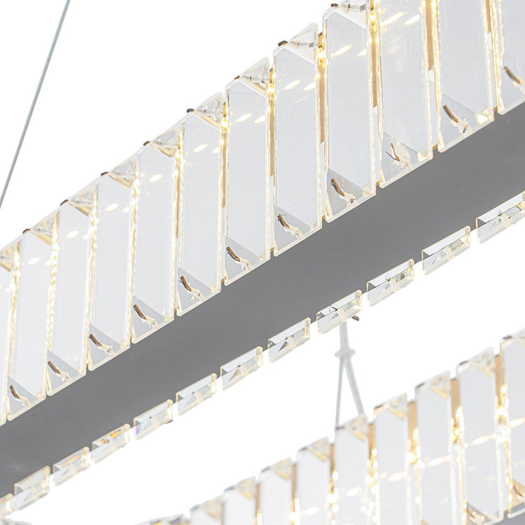 Lustre Salon Ovale en Cristal