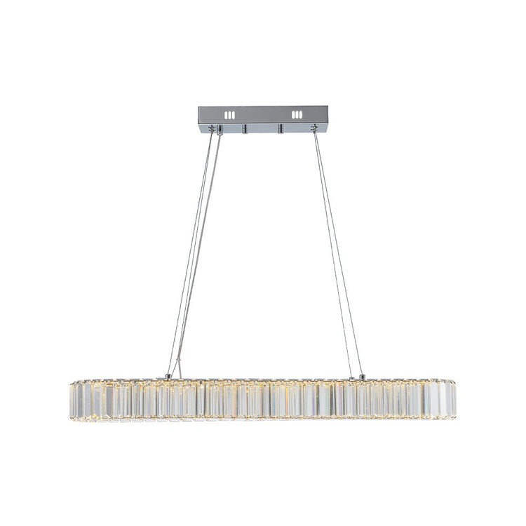 Lustre Salon Ovale en Cristal