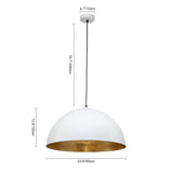 Suspension Luminaire Grand Format Grand Dôme pour Salle à Manger
