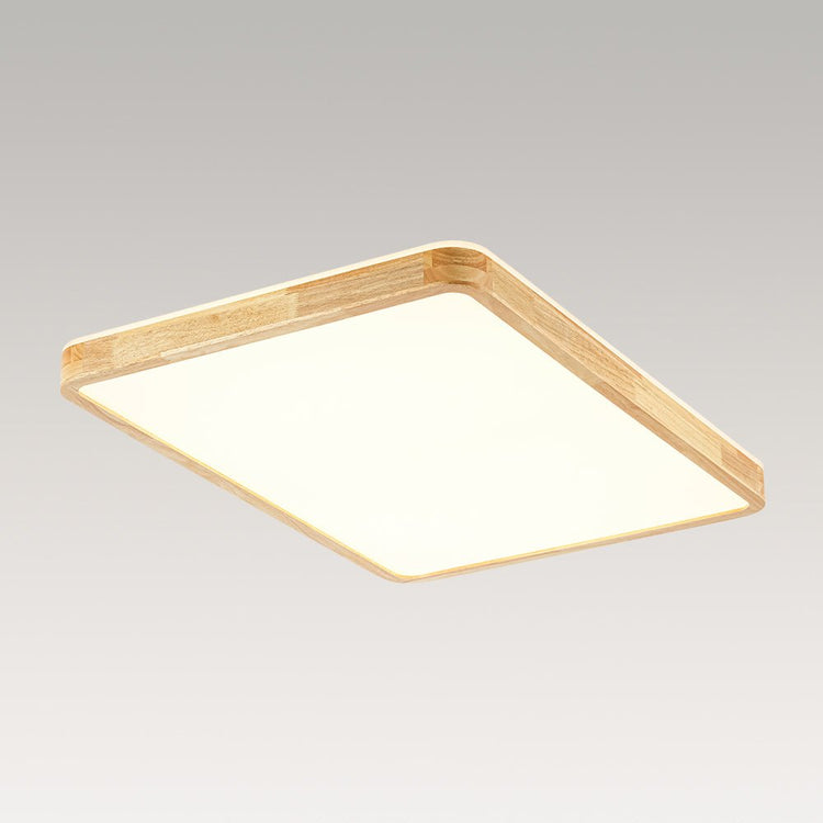 Plafonnier Cuisine Rectangulaire en Bois 88 cm