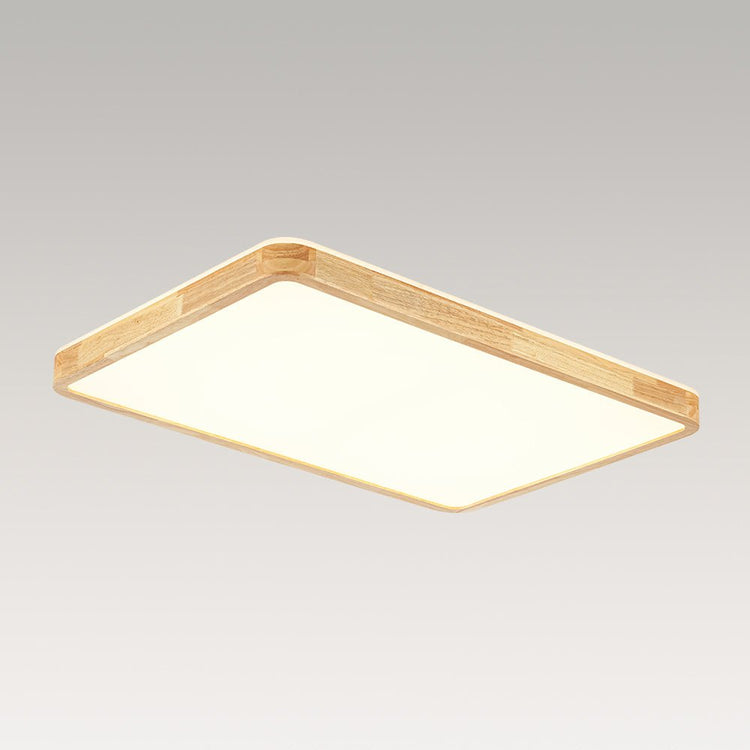 Plafonnier Cuisine Rectangulaire en Bois 88 cm