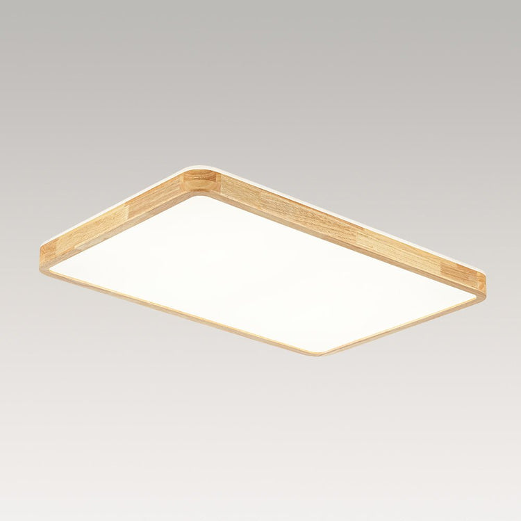 Plafonnier Cuisine Rectangulaire en Bois 88 cm