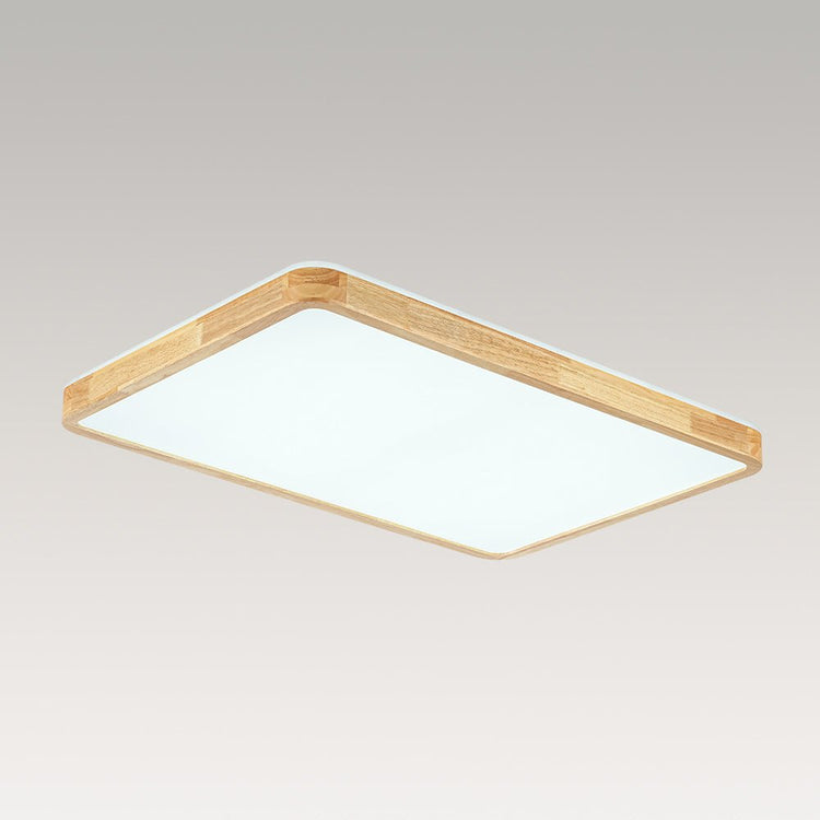 Plafonnier Cuisine Rectangulaire en Bois 88 cm