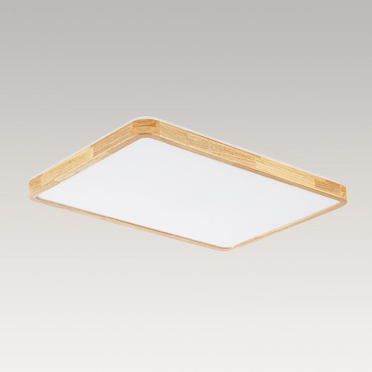Plafonnier Cuisine Rectangulaire en Bois 88 cm