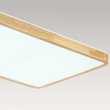 Plafonnier Cuisine Rectangulaire en Bois 88 cm
