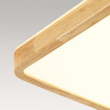 Plafonnier Cuisine Rectangulaire en Bois 88 cm
