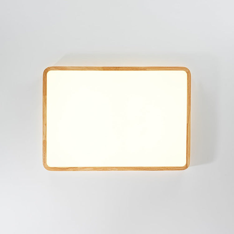 Plafonnier Cuisine Rectangulaire en Bois 88 cm
