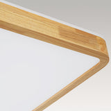 Plafonnier Cuisine Rectangulaire en Bois 88 cm