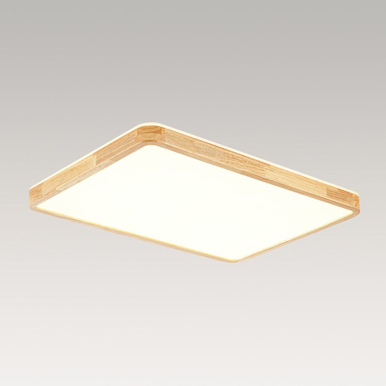 Plafonnier Cuisine Rectangulaire en Bois 88 cm