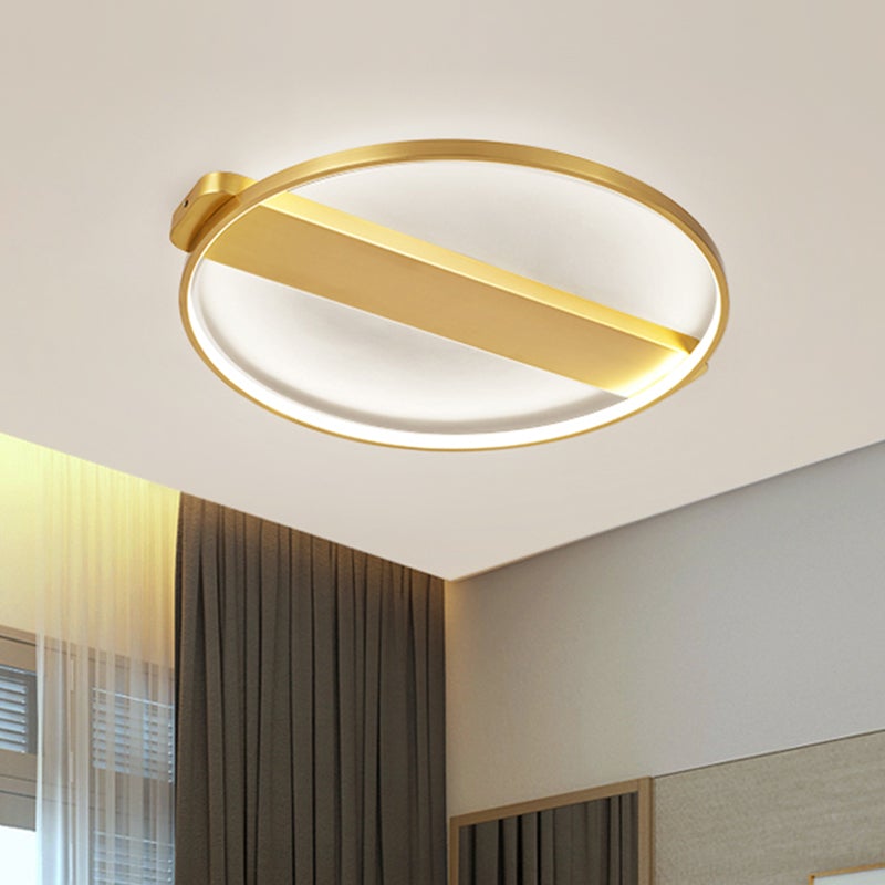 Plafonnier Salon Rond en Métal 45 cm