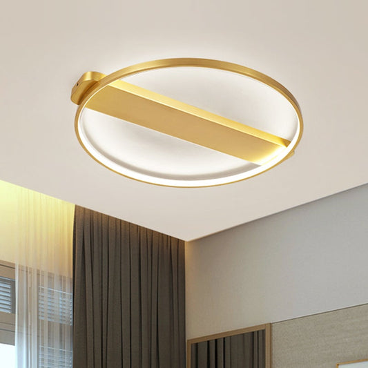 Plafonnier Salon Rond en Métal 45 cm