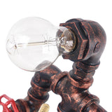 Lampe à Poser Salon en Métal Rouge