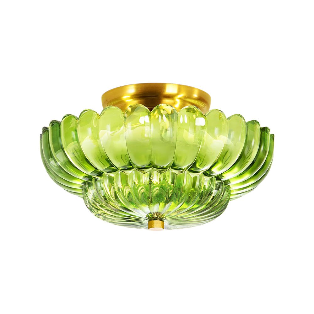 Plafonnier Verre Festonné Semi-Encastré pour Cuisine
