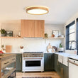 Plafonnier LED Bois Dimmable Scandinave pour Cuisine