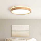 Plafonnier LED Bois Dimmable Scandinave pour Cuisine