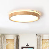 Plafonnier LED Bois Dimmable Scandinave pour Cuisine