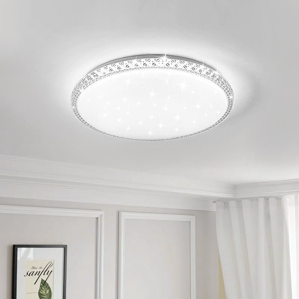 Plafonnier Verre Cristal Scintillant Inspiré pour Salon