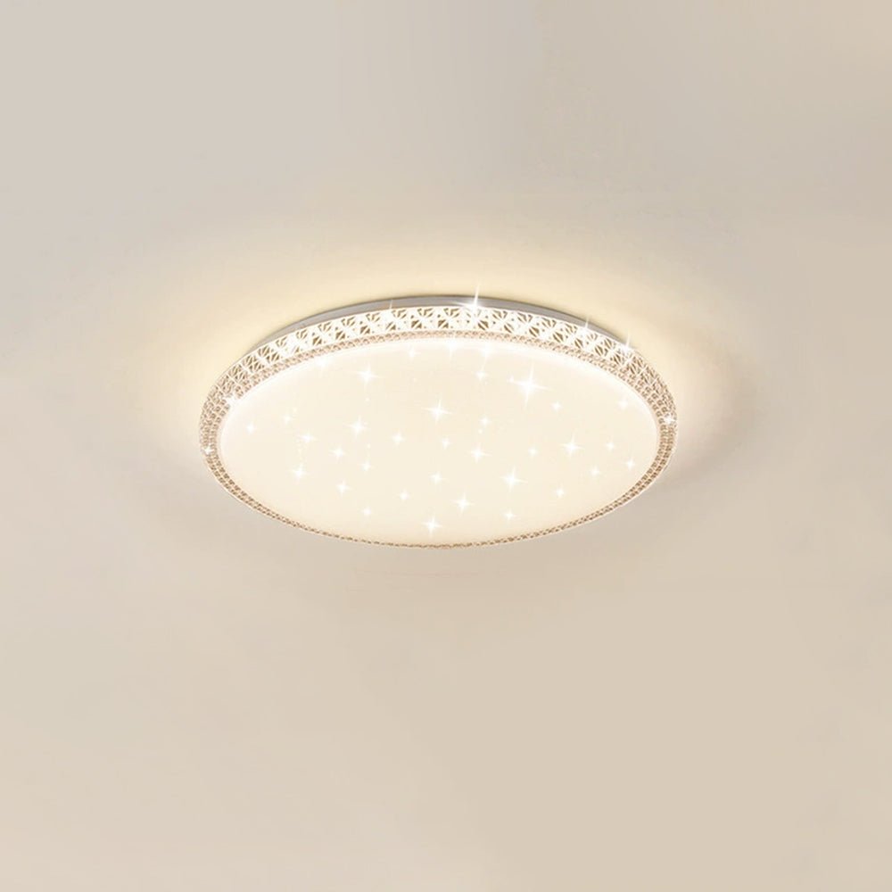 Plafonnier Verre Cristal Scintillant Inspiré pour Salon