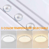 Plafonnier linéaire avec 4 modules LED ronds et 3 températures de couleur