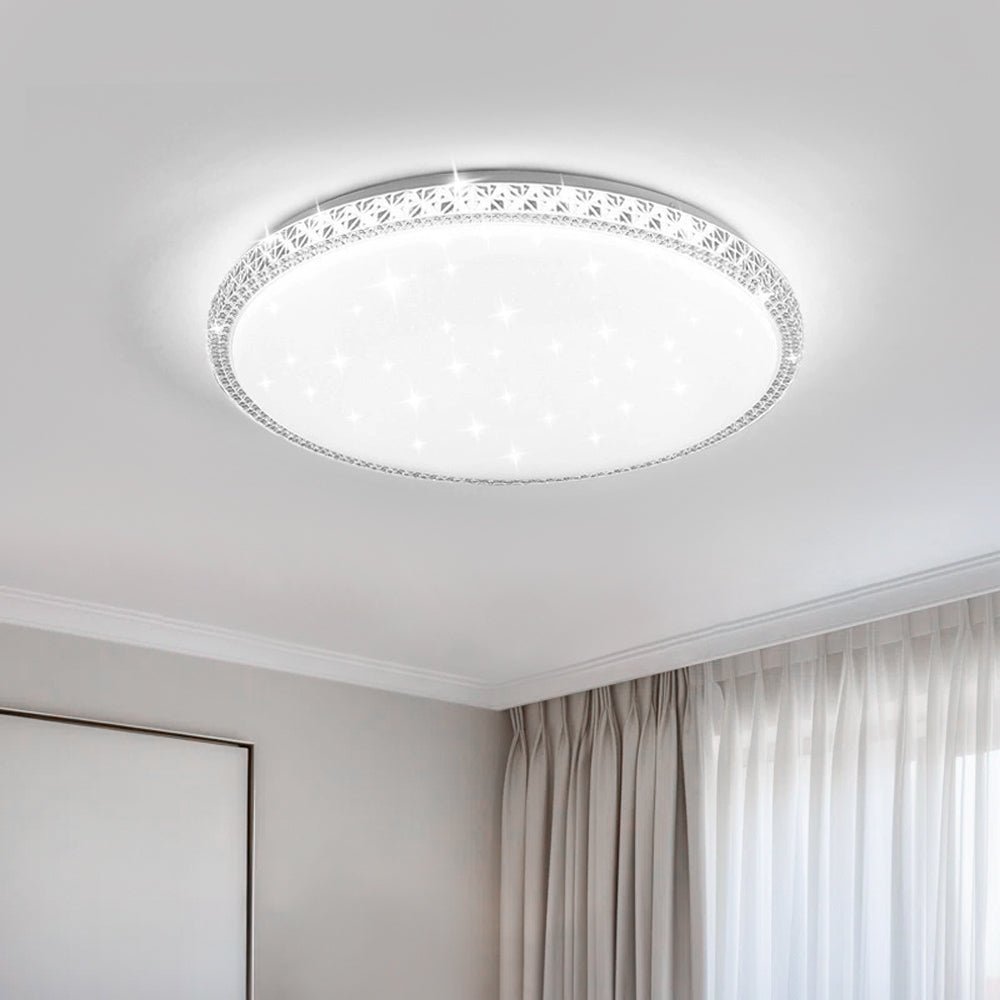 Plafonnier Verre Cristal Scintillant Inspiré pour Salon