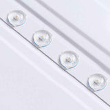 Plafonnier linéaire avec 4 modules LED ronds et verres clairs