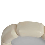 Plafonnier LED en céramique, finition beige, gros plan sur un module de l’anneau