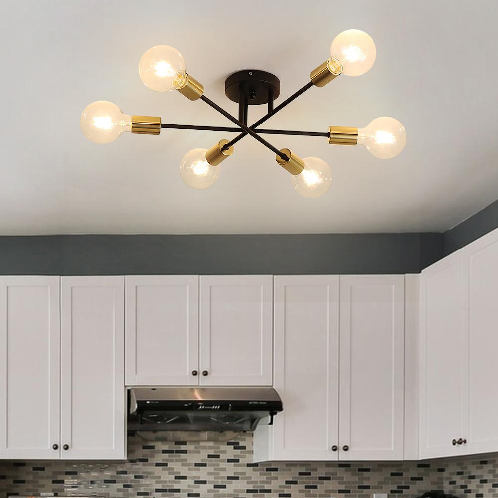 Plafonnier Six-Luminaire Sputnik Semi-Encastré pour Cuisine